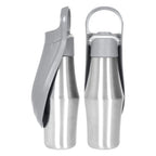 Dog Water Bottle 27oz Stainless Steel Travel Water Dispenser Pet Accessories 2 In 1 Dog Water Bowl For Travel Outings Camping