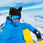 Ski Helmet Cover 
Funny Single Board Double Board Warm Ski Helmet Cover Personality Cover  Cat Ear Skiing Warmer