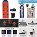 Adult Backpacking Sleeping Bags Waterproof 
Electric Heating with USB Rechargeable Temperature Control for Outdoor Adventure