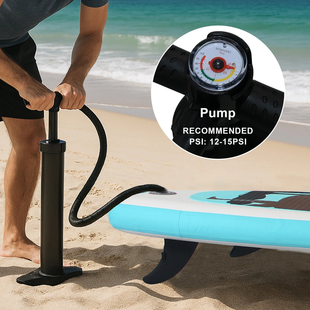 Portable Inflatable Stand Up Paddle Board 10'6"×32"×6",
 Premium PVC, Full Kit for Adults/Youth
