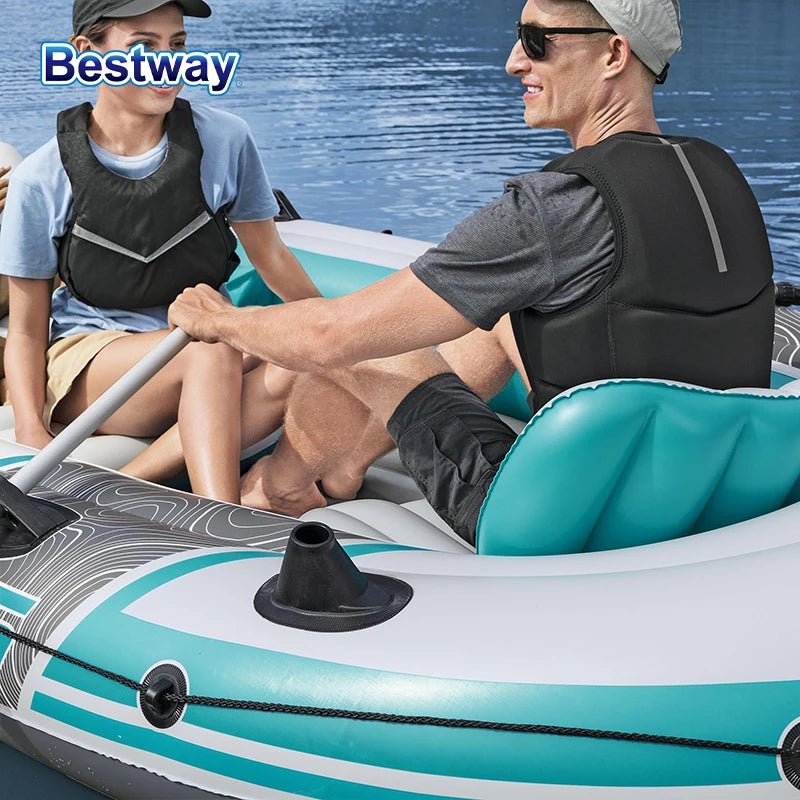 Bestway 65159 5 Person Inflatable Kayak - 
Durable PVC Material, Large Adventure Boat, Kit Format, Highly Buoyant and Stable