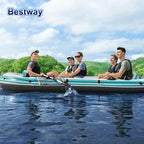 Bestway 65159 5 Person Inflatable Kayak - 
Durable PVC Material, Large Adventure Boat, Kit Format, Highly Buoyant and Stable
