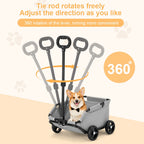 Stroller for Traveling , 4 Wheels,  
Dog Cat Teddy Cart
, Lightweight Folding Trolley for Travelling Shopping Walking