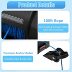 Electric Boat Anchor Winch Kit 12V with 100ft Anchor Rope , 
Remote Control Heavy Duty Towing  for 24ft Fishing Boat