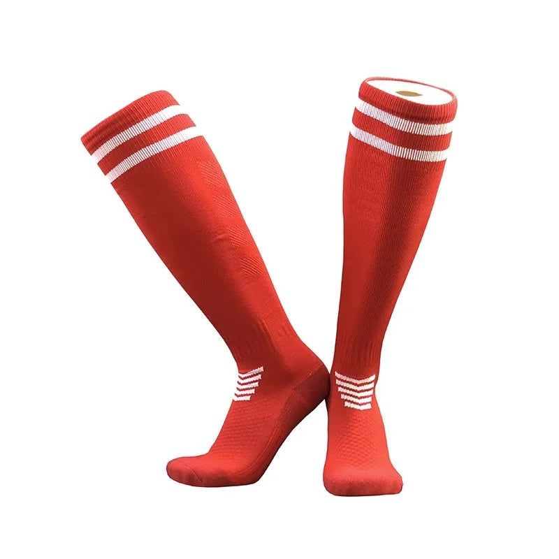 Socks Nylon-- Soccer Adult/  Kids  Towel  Bottom Breathable
 Knee High Training Long Stocking Sports Practical Mesh