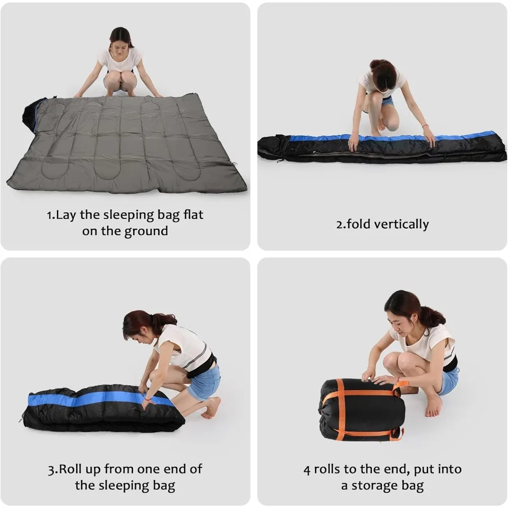 Adult Backpacking Sleeping Bags Waterproof 
Electric Heating with USB Rechargeable Temperature Control for Outdoor Adventure