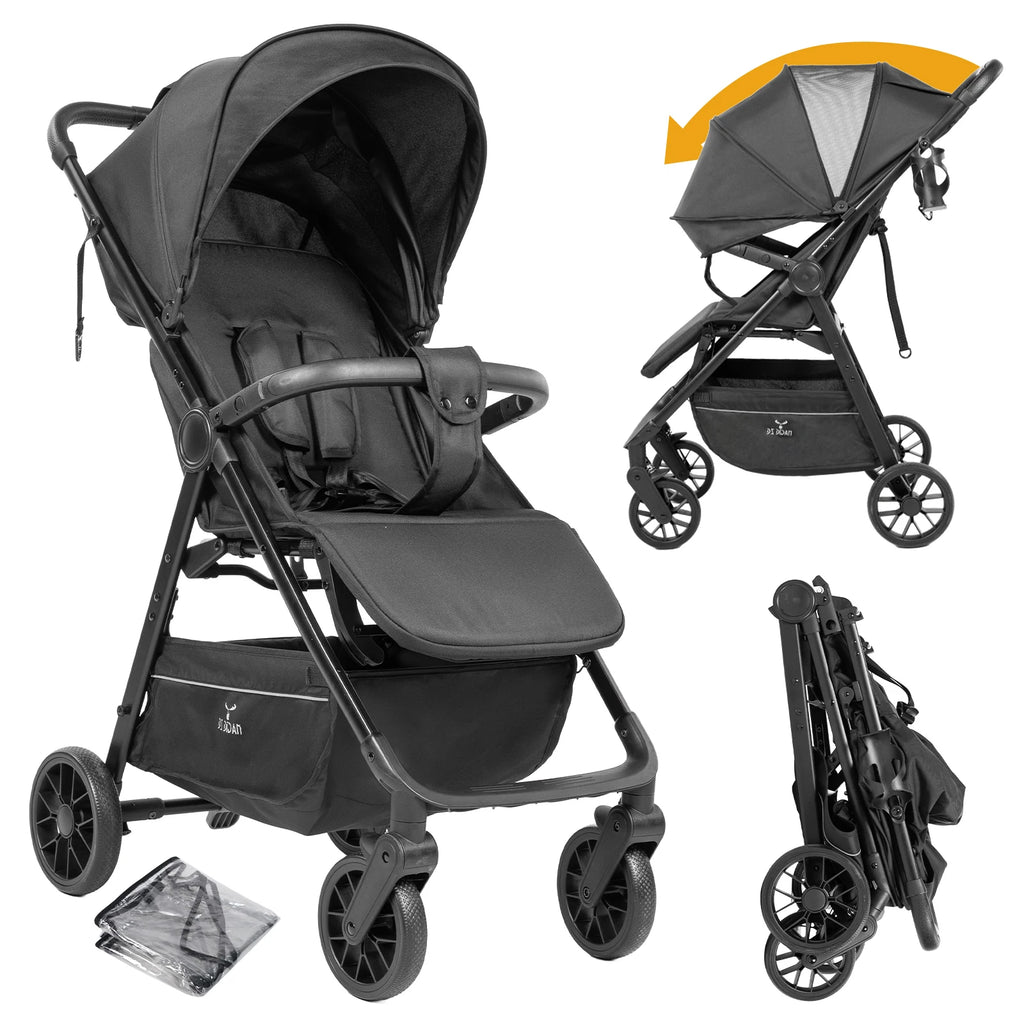 2 in 1 Baby Stroller
 Foldable,  Lightweight,   Travel System.
 Breathable fabric , daily use Newborn Pram  with sunshade canopy