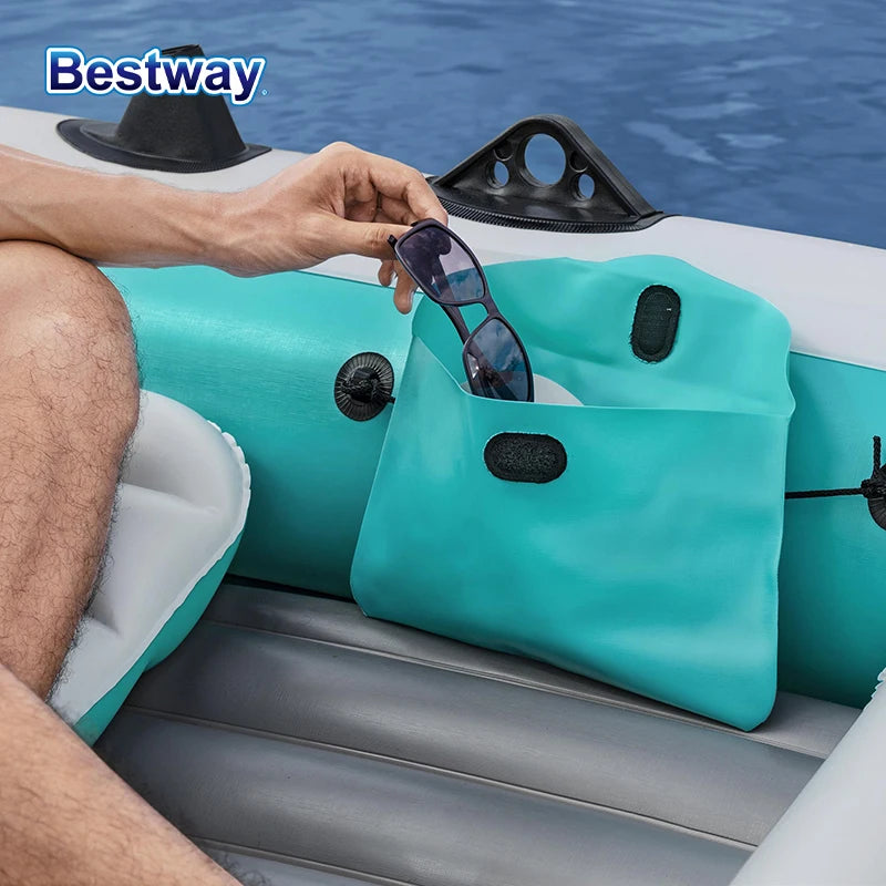 Bestway 65159 5 Person Inflatable Kayak - 
Durable PVC Material, Large Adventure Boat, Kit Format, Highly Buoyant and Stable