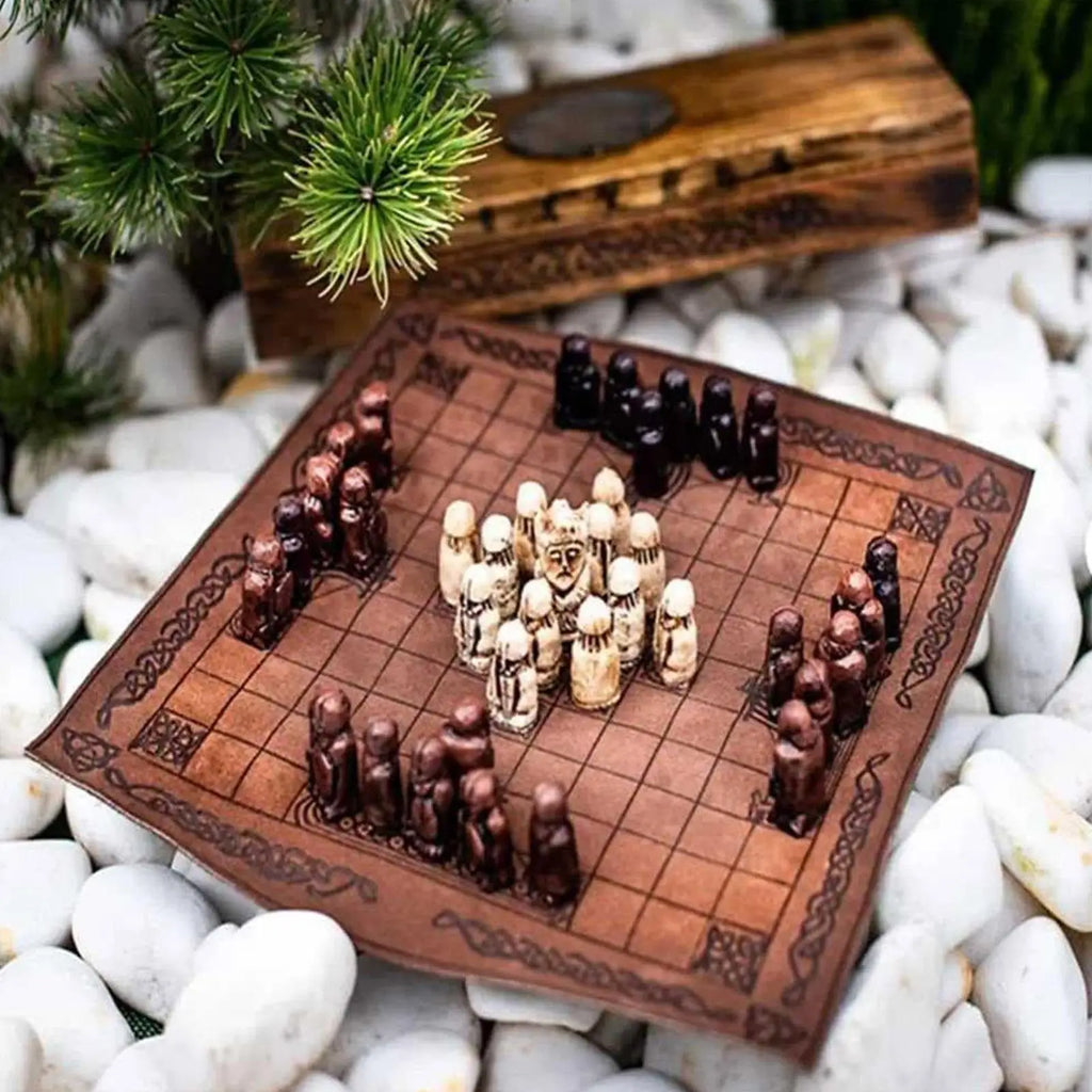 Chess Boards For Adults Tabletop Chess Board War Game Board Game Asymmetric Viking Chess Strategy Games Chess Gifts Party