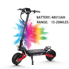 Arwibon GT06 1200W Foldable E-Scooter for Adults -
Max Speed 25MPH, 
48V 13AH/23.4AH, 11"Off-Road Tires