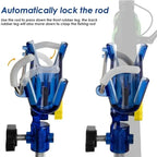 2-piece stainless steel fishing rod holder, 
360° adjustable one-touch lock, reinforced nylon tip and tapered drill rod self-lock