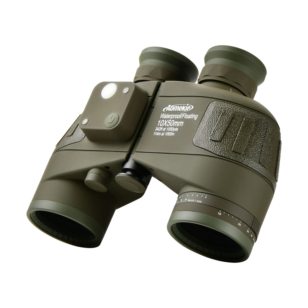 10X50 HD Marine Binoculars with Rangefinder Compass 
BAK4 Prism 50mm FMC Lens 
Waterproof for Outdoor Hunting -  Boating -  Camping