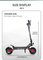 Arwibon GT06 1200W Foldable E-Scooter for Adults -
Max Speed 25MPH, 
48V 13AH/23.4AH, 11"Off-Road Tires