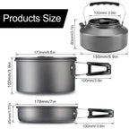 21pcs Camping Cookware Set Portable Outdoor Picnic Tableware Cookset 
Cooking Kit with Cups Plates Forks Knives Spoons