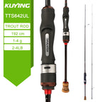 KUYING TETON  5'2" 6' 6'3" 6'4"6'2" 6'6"  Cane Spinning Rod &  Casting FUJI Carbon 1-4g 0.8-3g 2-10g M-Fast bfs