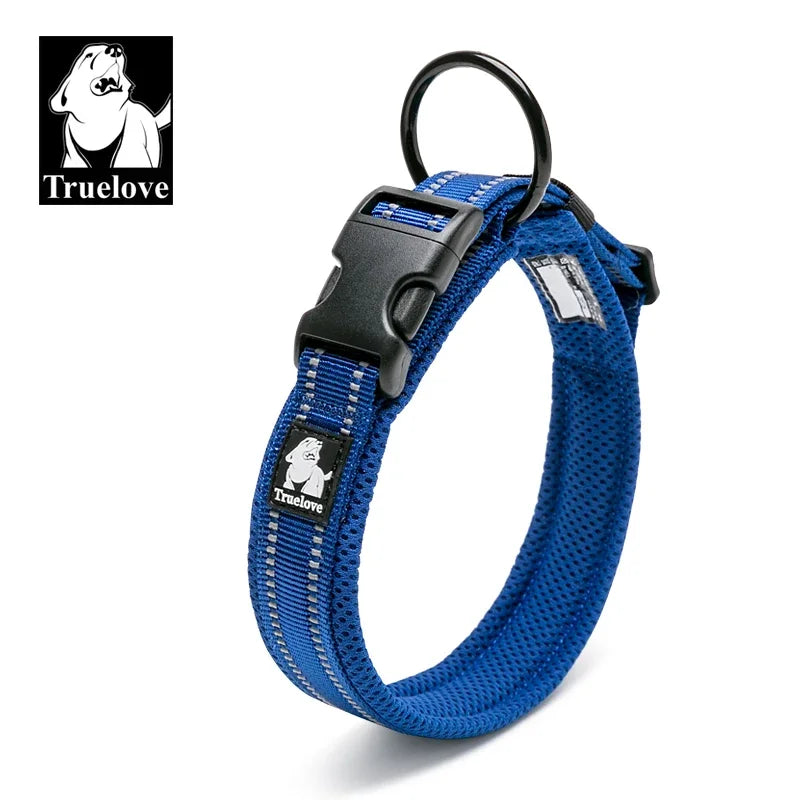 Truelove Pet Dog Collar Nylon Adjustable 
Webbing, Padded , Soft Reflective Durable Heavy Duty Training Custom Luxury Cat TLC5011
