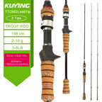 KUYING TETON  5'2" 6' 6'3" 6'4"6'2" 6'6"  Cane Spinning Rod &  Casting FUJI Carbon 1-4g 0.8-3g 2-10g M-Fast bfs