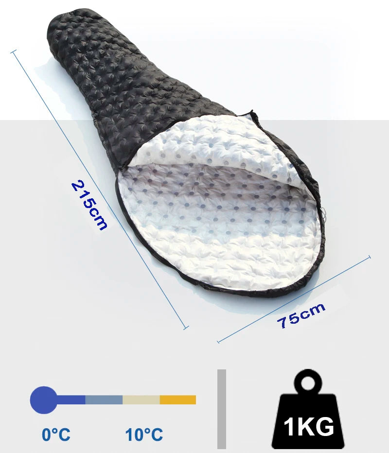 Kamperbox Down Sleeping Bag Camping 
3 Season  Lightweight  Bubble Air 2