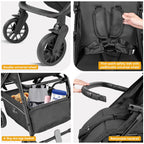 2 in 1 Baby Stroller
 Foldable,  Lightweight,   Travel System.
 Breathable fabric , daily use Newborn Pram  with sunshade canopy