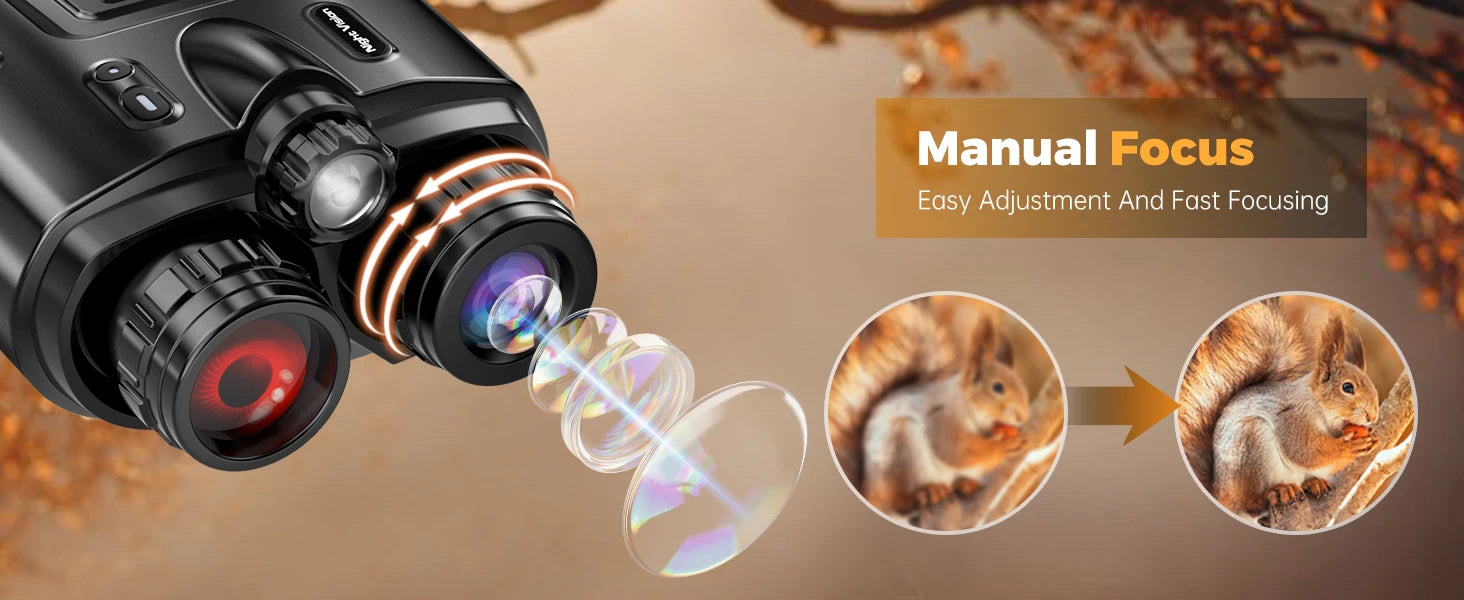Night Vision Binoculars 4K Infrared 
5000mAH Rechargeable 8X Digital Zoom 600 Meters
Darkness Goggles for Hunting & Surveillance