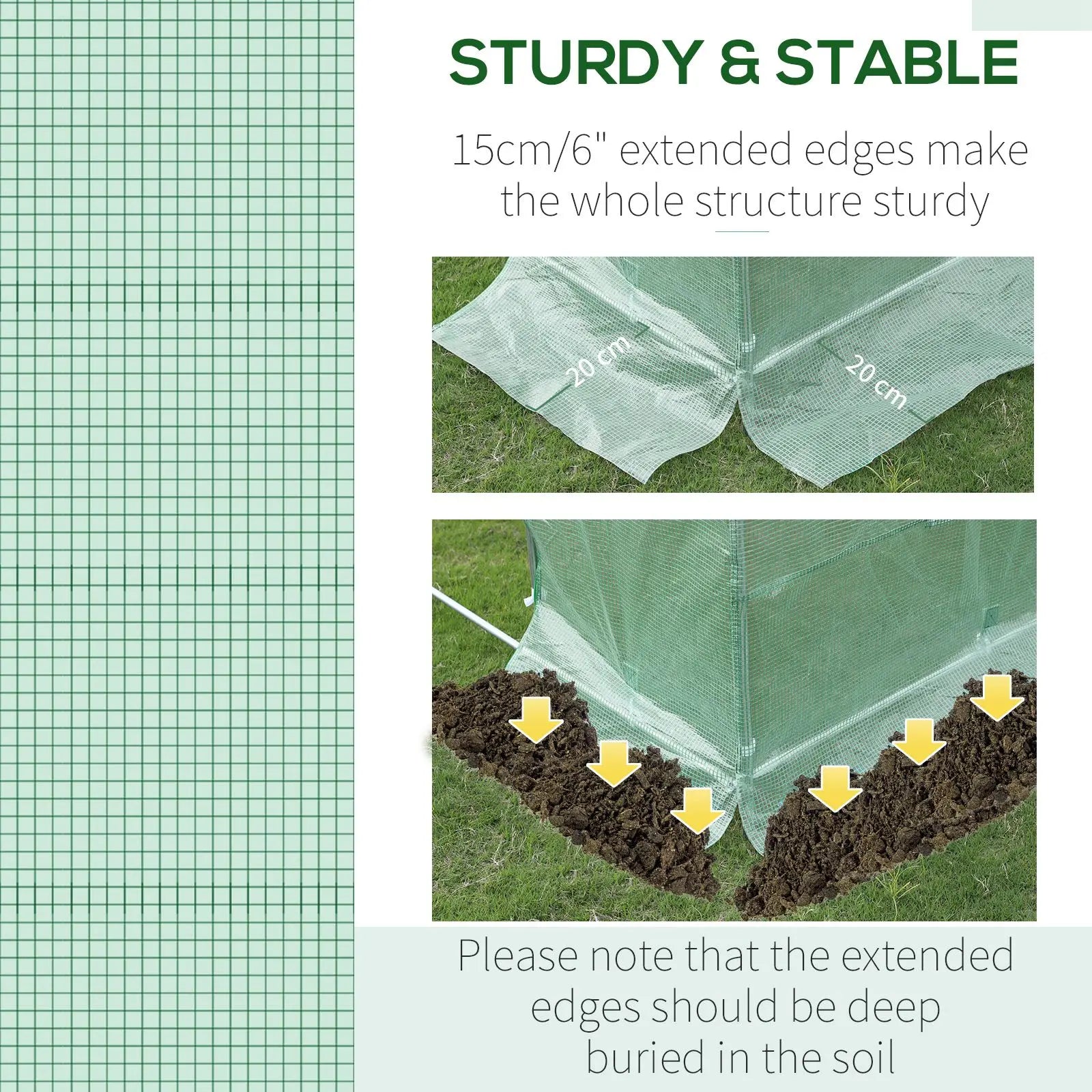 Outsunny 9.8' X 6.6' X 6.6' Plastic Greenhouse Cover替换, Heavy Duty Waterproof Tarp for Hoop House