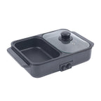 Hot Pot Electric Grill .   2 In 1 Indoor,  Non-Stick Electric Pot & Griddle.
For Bbq,Steaks,Independent Dual Temperature Control 1200W