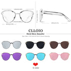 CLLOIO Fashion Polarized Sunglasses Women Cat Eye Driving Shades Luxury Classic Round Ladies Sun Glasses Lunette De Soleil Femme
