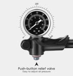 WEST BIKING 400PSI Bicycle Air Pump
 High Pressure MTB Front, Rear Suspension Pressure Gauge Schrader Valve