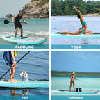 Portable Inflatable Stand Up Paddle Board 10'6"×32"×6",
 Premium PVC, Full Kit for Adults/Youth
