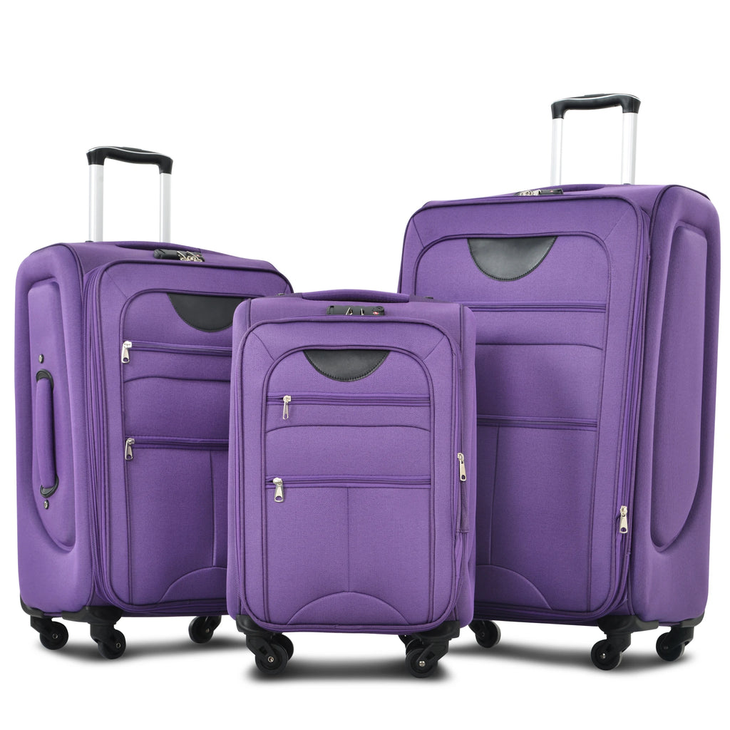 Softside Luggage,  Expandable,  3 Piece Set, Suitcase ..  
Upright Spinner Softshell Lightweight for Travel