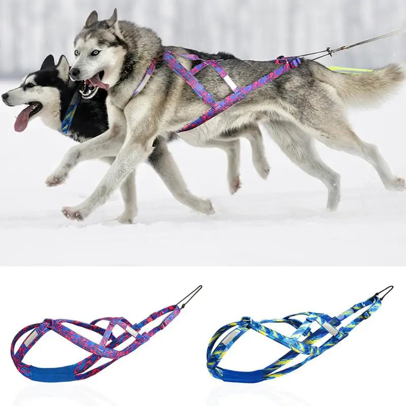 Pet Sledge Harness for Small ,Large Dogs
Reflective  Vest     Weight Pulling Sledding Harnesses Mushing X Back Chest Strap