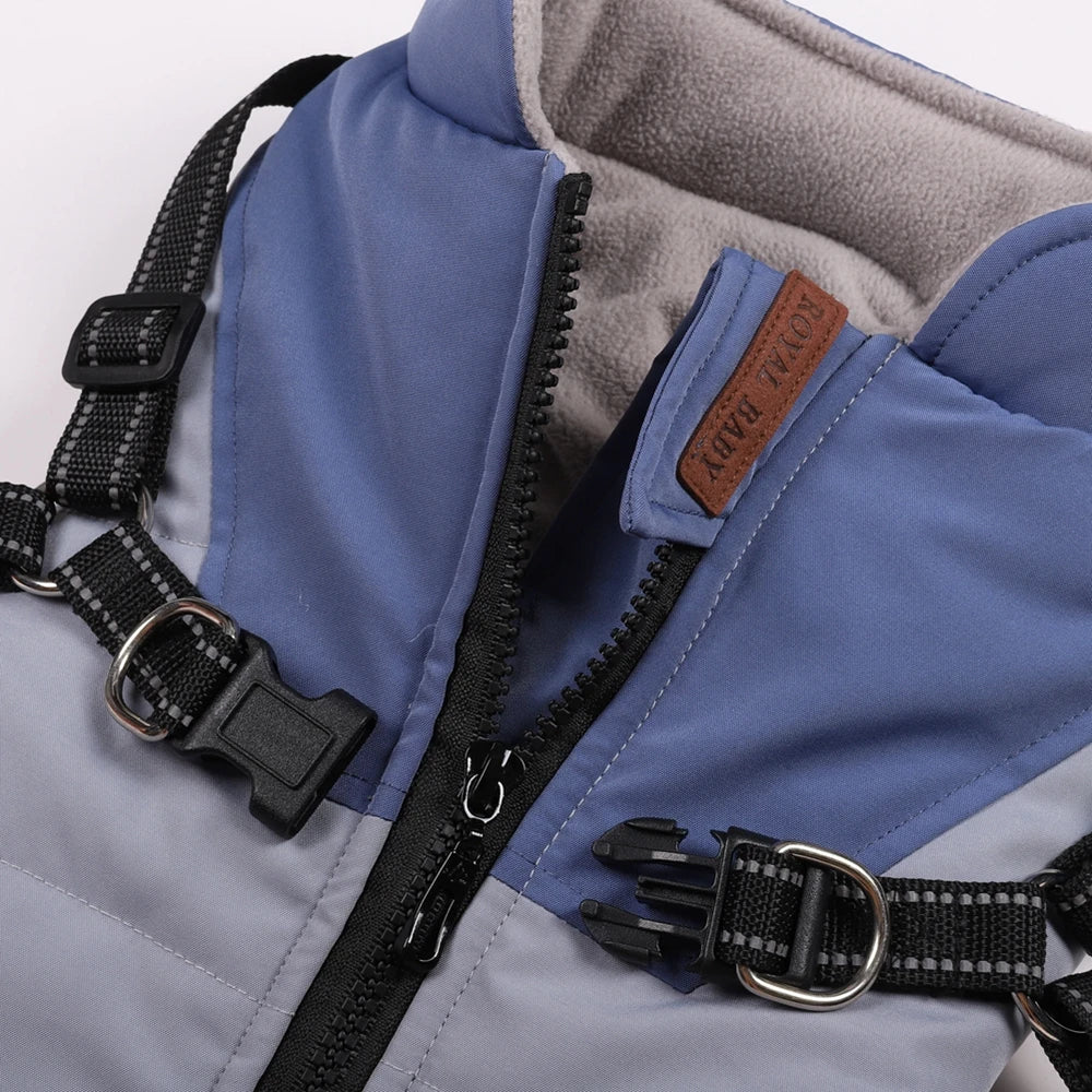Winter Pet Dog Jacket With Harness 
Warm Dog Clothes For Labrador
 Waterproof Big Dog Coat ,Chihuahua ,French Bulldog Outfits