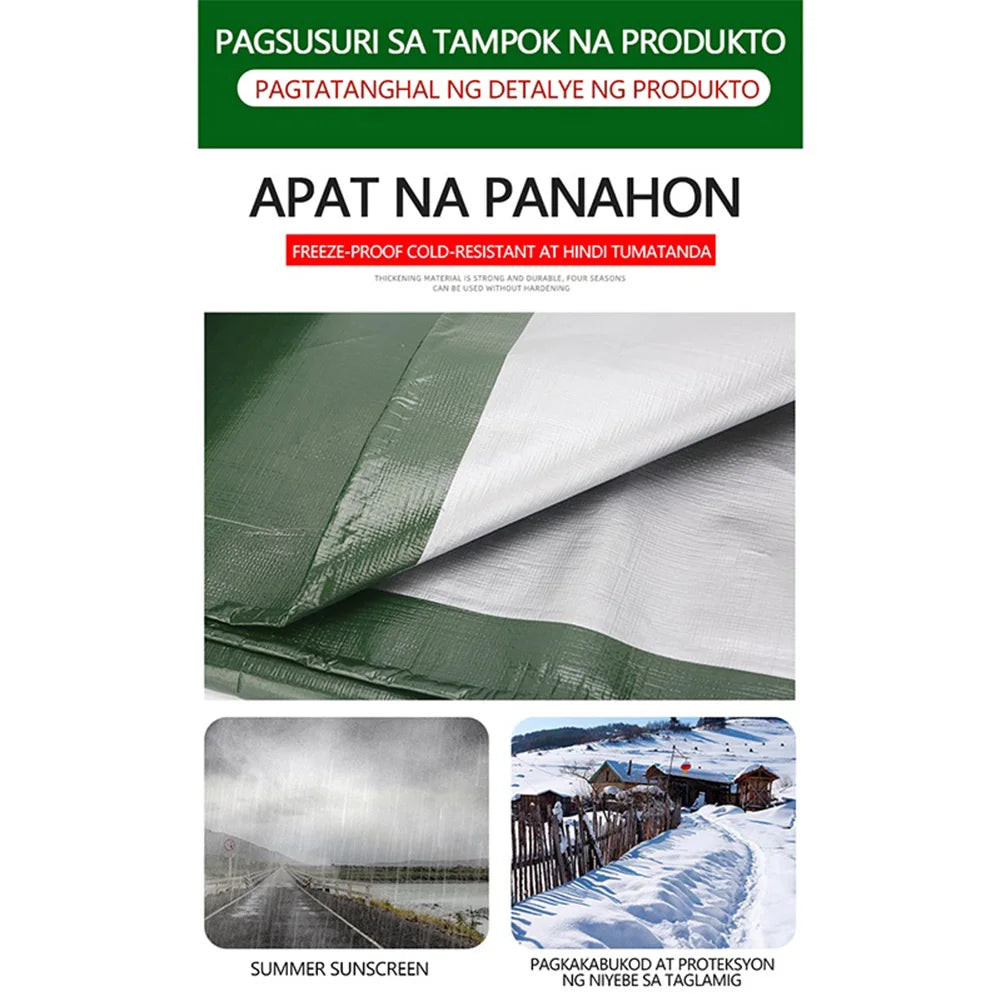 Multi Purpose Tarp Cover Waterproof Tarpaulin Sunscreen Multipurpose Protective Cover 6x10/10x13/13x16 Feet Heavy Duty Tarp