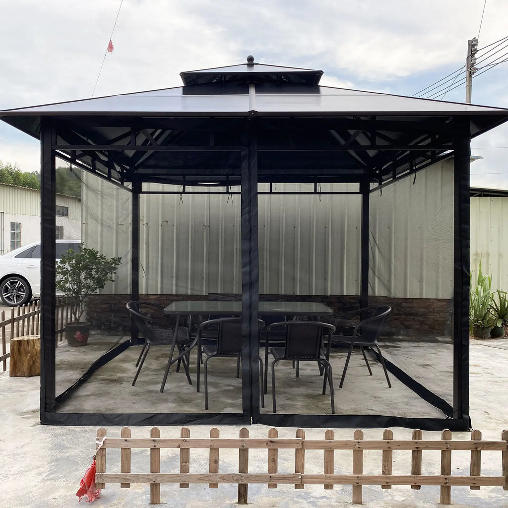 Mosquito Net for Gazebo Outdoor Canopy 
Insect Netting with Zipper on  Curtain for Garden Patio mesh