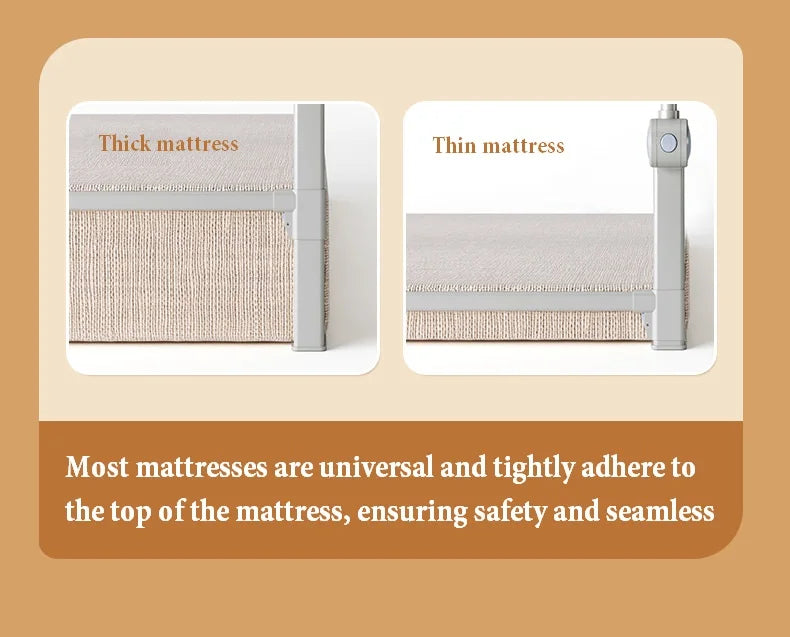 Baby Bed Guardrail Safety Barrier
Sleeping.   Prevent Falling for Babies Crib Toddler Side Protective