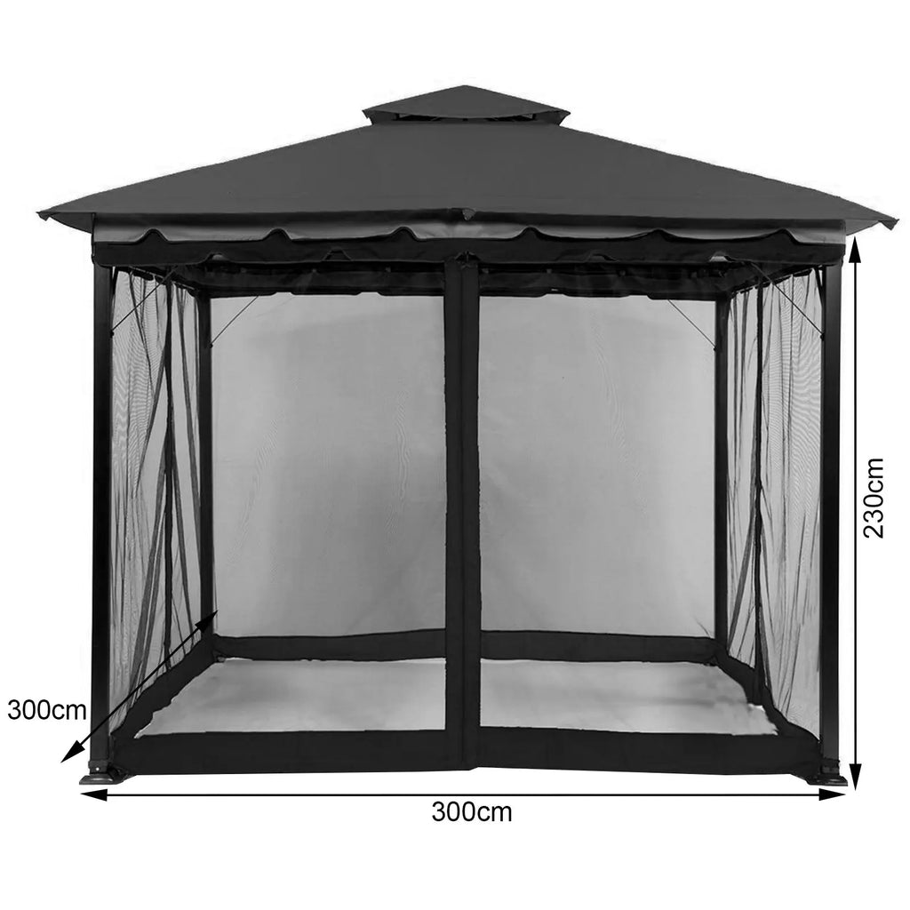 Mosquito Net for Gazebo Outdoor Canopy 
Insect Netting with Zipper on  Curtain for Garden Patio mesh