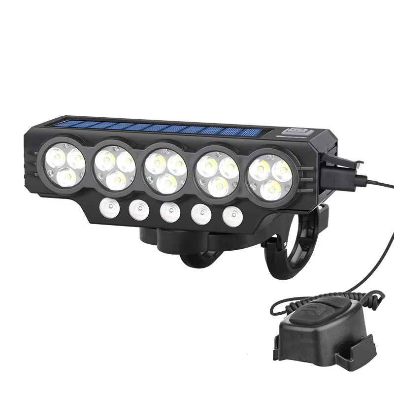 20LED Solar Bicycle Horn 
Light Power Display 
Cycling Safety                   Front Lamp 4000mAh High Brightness