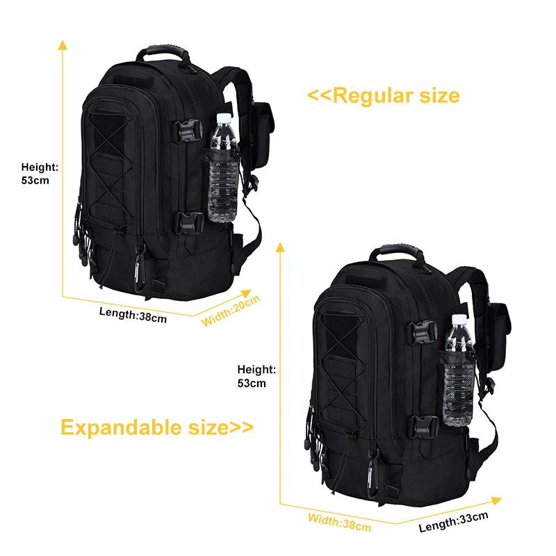60L Military Tactical Backpack Army Molle Assault Rucksack