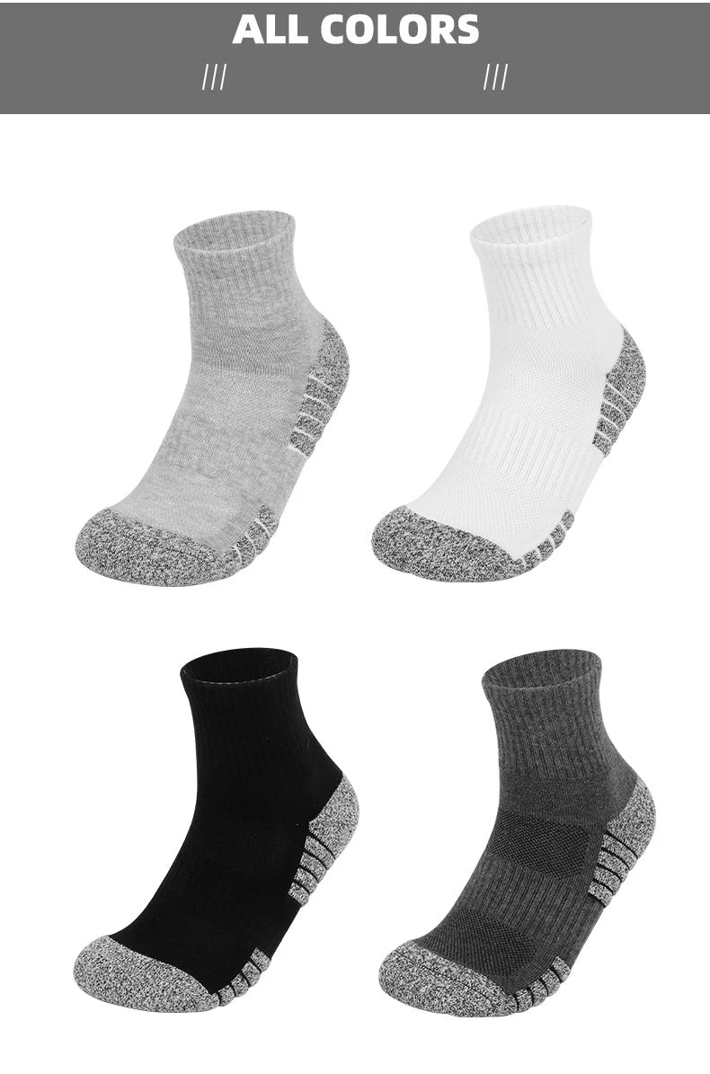 6 pairs Outdoor sports socks 
Thickened towel bottomed hiking 
 Sweat-absorbing short tube sports running Men / women