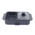 Hot Pot Electric Grill .   2 In 1 Indoor,  Non-Stick Electric Pot & Griddle.
For Bbq,Steaks,Independent Dual Temperature Control 1200W