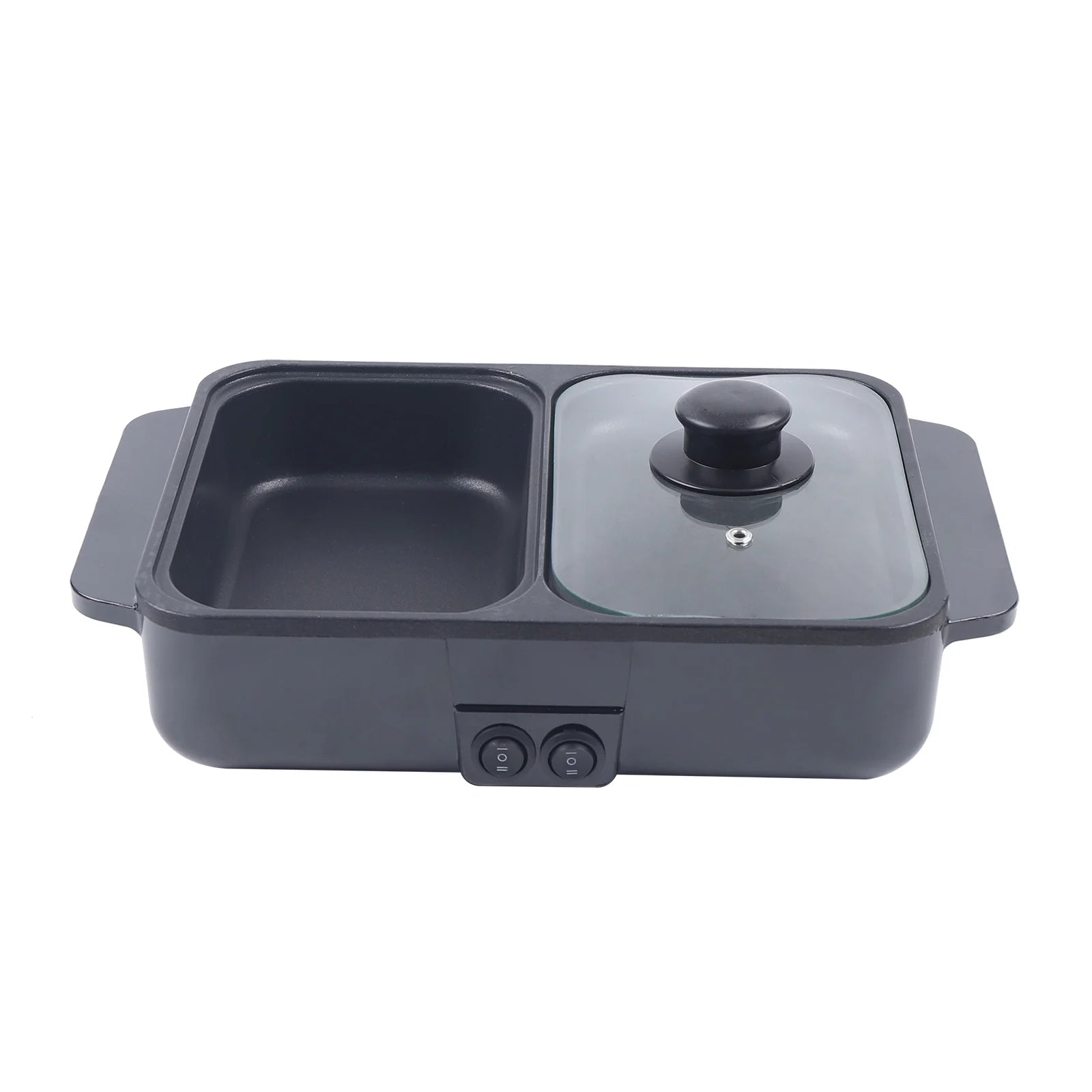 Hot Pot Electric Grill .   2 In 1 Indoor,  Non-Stick Electric Pot & Griddle.
For Bbq,Steaks,Independent Dual Temperature Control 1200W