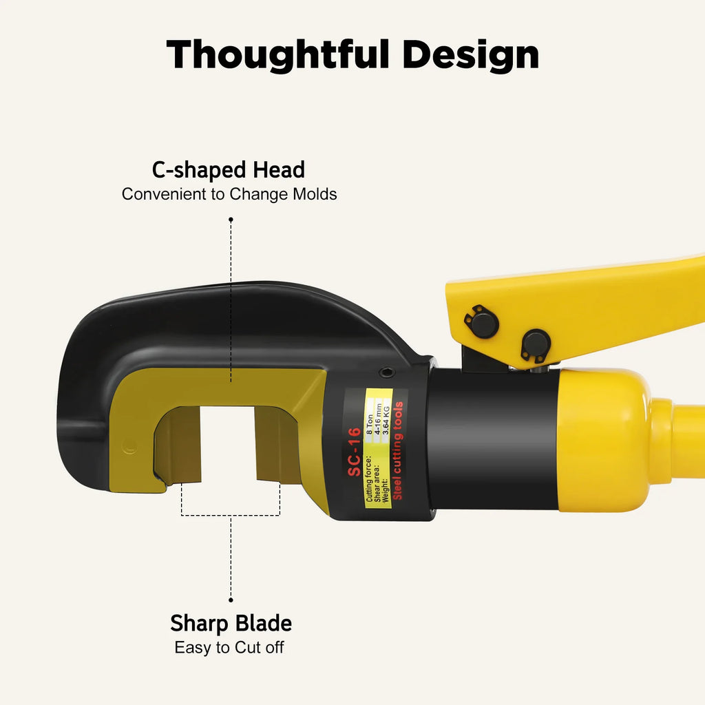 8 Ton Hydraulic Rebar, Steel  Cutter, 
Handheld Tool 16mm for Metal, Chain ,Steel
