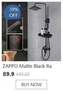 ZAPPO Shower Panel Tower System with LED Rainfall Waterfall Head
Full Body Jets ,Handheld Shower Column w/Tub Spout