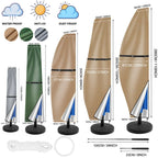 Garden Parasol Cover with Rod & Pull Ring UV Protection 210D Oxford Waterproof Fabric Cantilever Large Umbrella Cover Outdoor