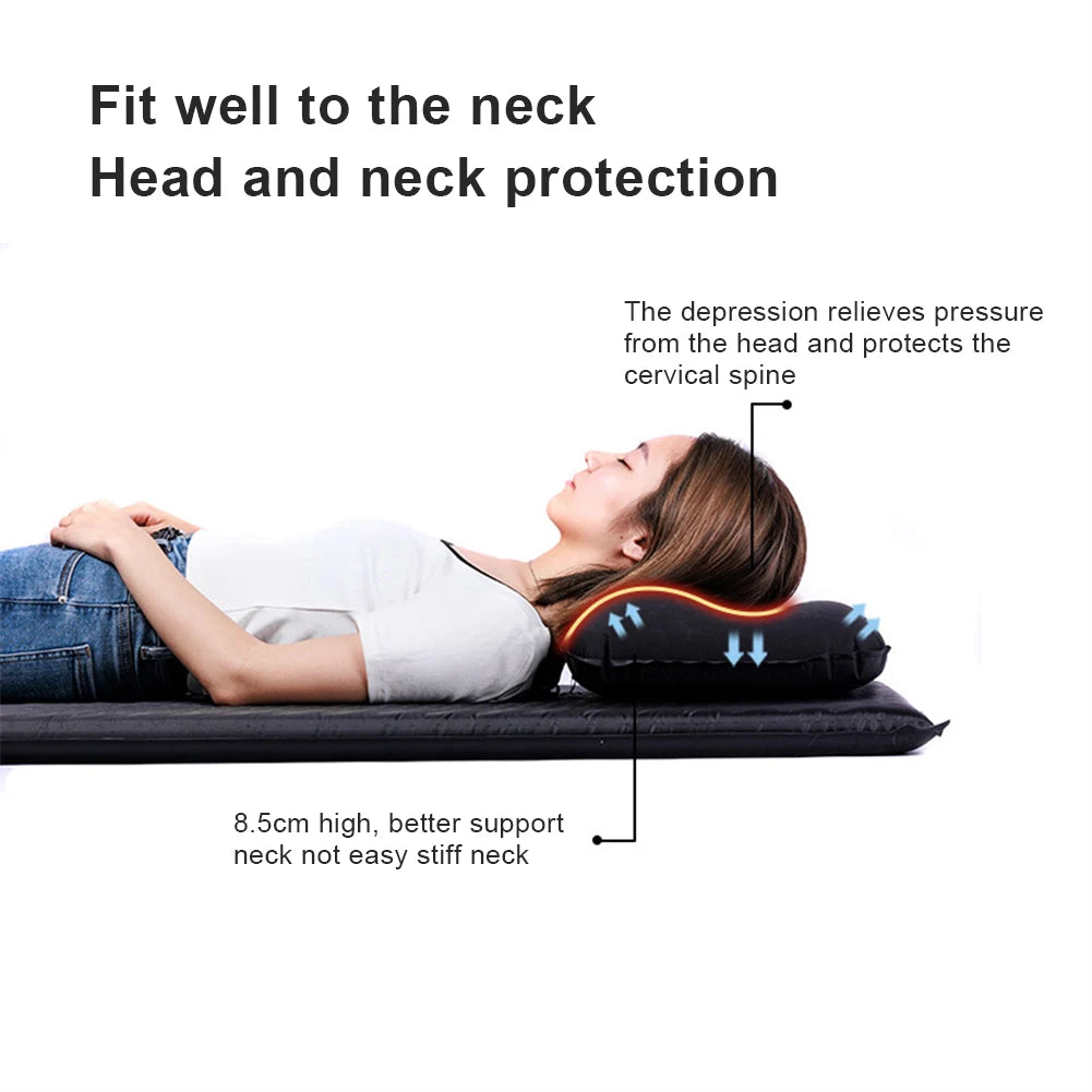 Portable Camping 
Ergonoms Inflatable Pillow 
Outdoor Memory Foam ,Office ,Nap ,