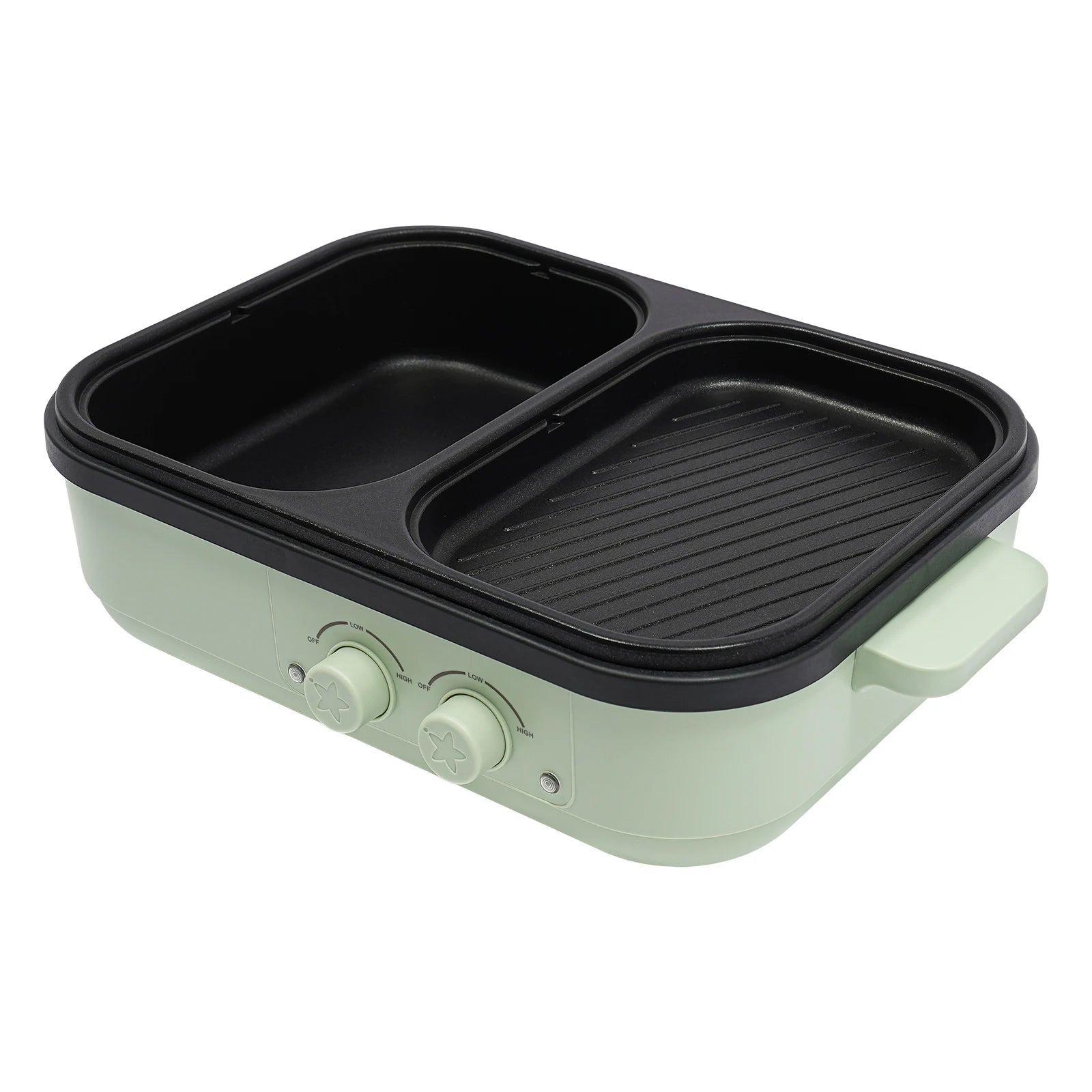 Electric Hot Pot With Grill Area Multi-purpose Hot Pot 2-In-1 Dual Temperature Control
