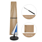 Parasol Cover Waterproof 210D Garden Umbrella Cover with Zip Fit for Outdoor Garden Parasol Multipurpose Rain Umbrella Covers