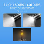 1pc Smiling Shark SD-5241 Camping Lantern, Mini Flashlight Type-C Charging&Long Lasting LED Tent Light Rechargeable for Camping