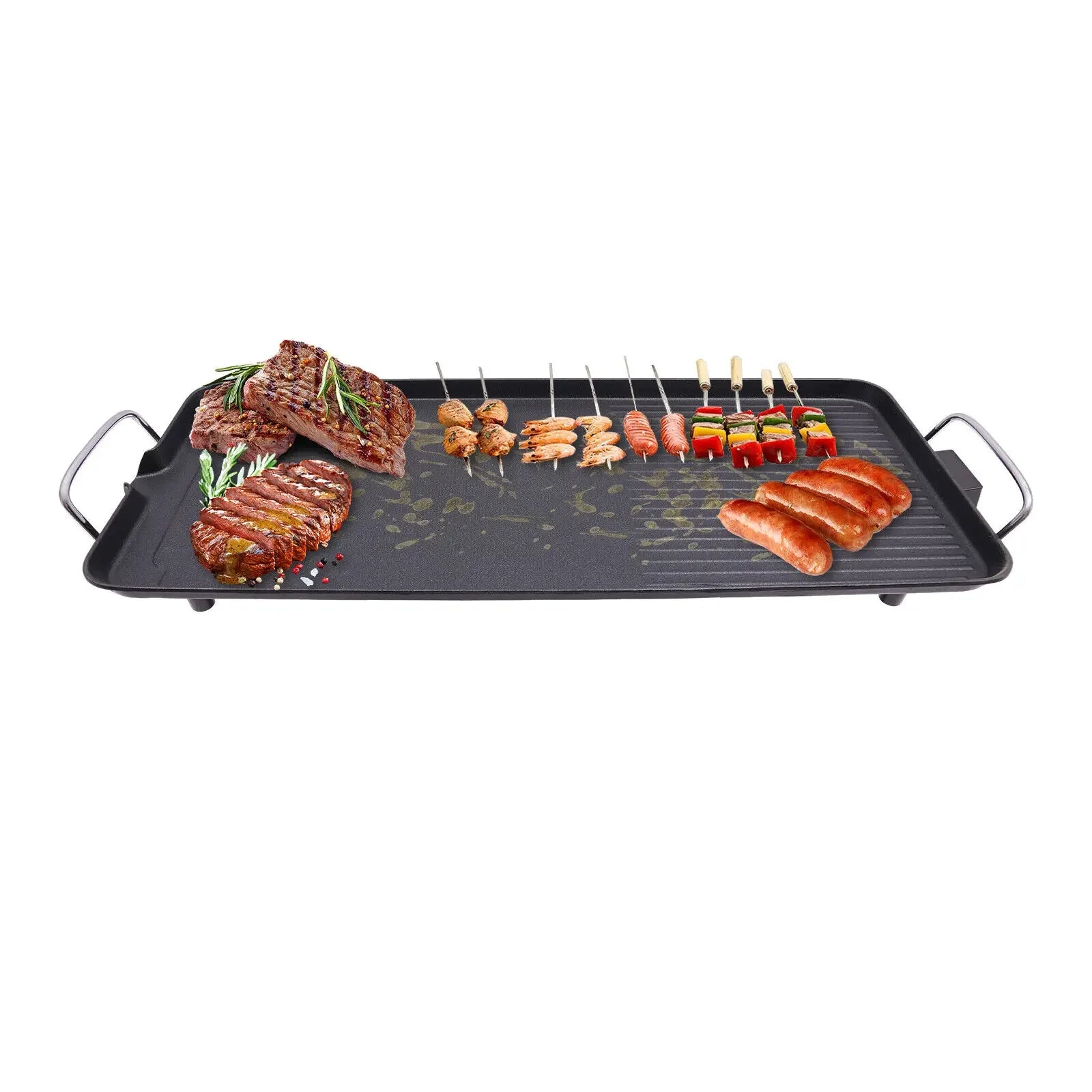 Smokeless Outdoor Electric BBQ Grill - Portable Barbecue 1500W