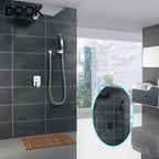 Black Concealed Shower System
Rain Waterfall Bathroom Embedded Shower Faucet Set with Tub Spout